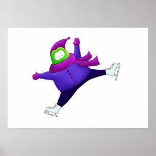 Split Jump Figure Skating Frog Poster