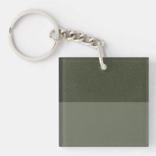 Split-Level Moss Green Acrylic Keychain – Customiz