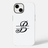 Split Monogram A-Z Black and White