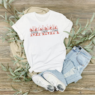 Split Monogram "Mama" Tshirt with Kids' Names