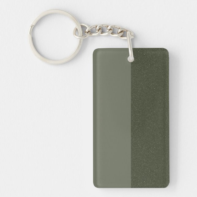 Split Moss Green Acrylic Keychain – Customisable (Front)