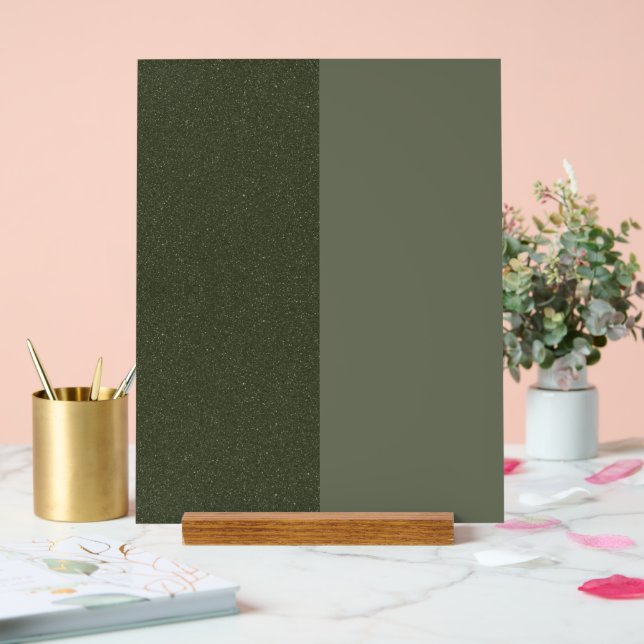 Split Moss Green Acrylic Sign – Customisable (Wedding)