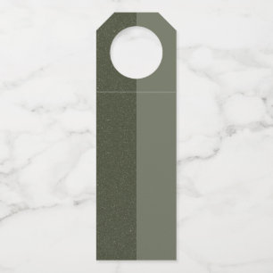 Split Moss Green Bottle Hanger Tag – Custom Design