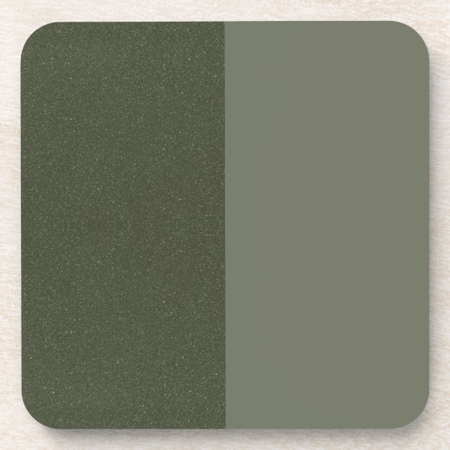Split Moss Green Coaster Duo-Tone Style - Custom (Front)