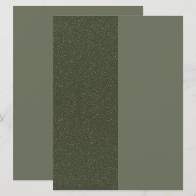 Split Moss Green Custom Invitation (Front/Back)