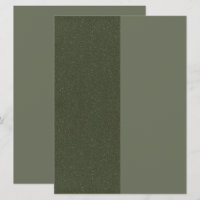 Split Moss Green Custom Invitation