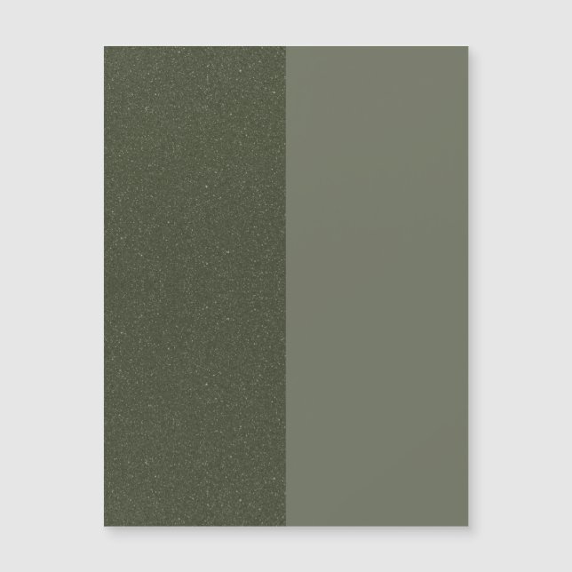 Split Moss Green Custom Magnetic Card (Front)