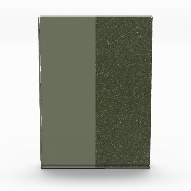Split Moss Green Custom Photo Block (Front)