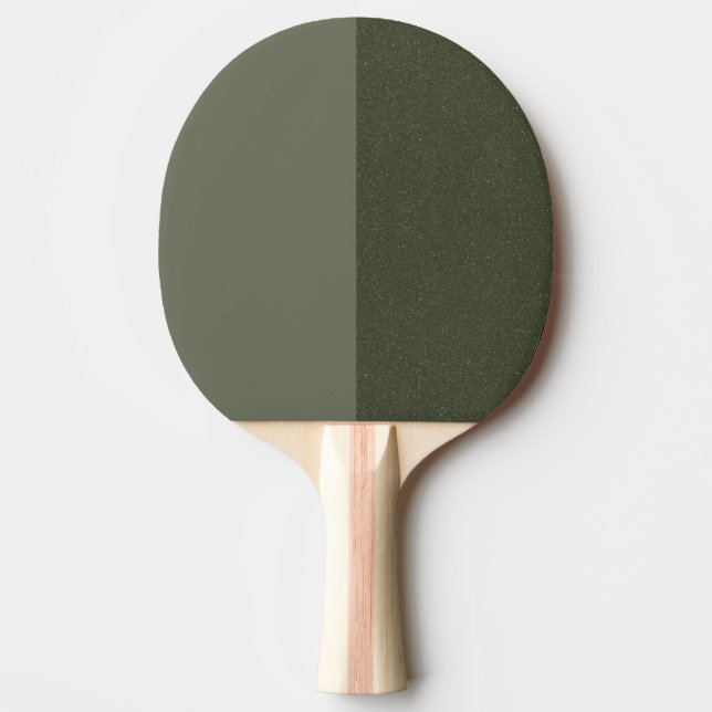 Split Moss Green Custom Ping Pong Paddle (Front)