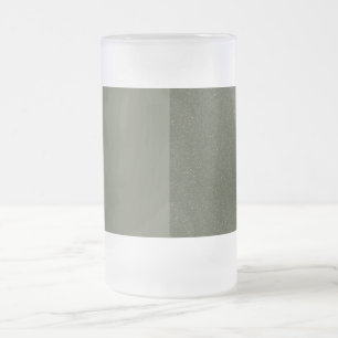 Split Moss Green Frosted Beer Mug – Customisable