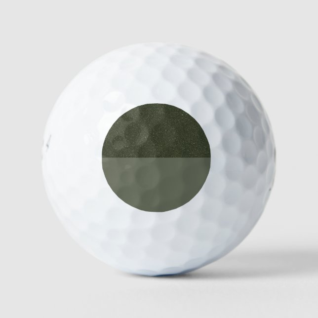 Split Moss Green Golf Ball – Custom Design (Front)