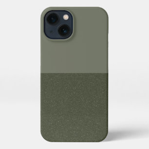 Split Moss Green iPhone 13 Case – Customisable