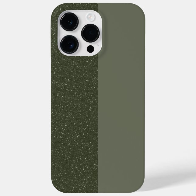 Split Moss Green iPhone 14 Pro Max Case (Custom) (Back)