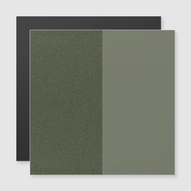 Split Moss Green Magnetic Card – Customisable (Front/Back)