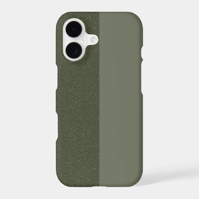 Split Moss Green Noise Custom iPhone Case (Back)