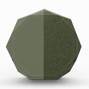 Split Moss Green Octagon Photo Block