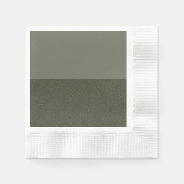 Split Moss Green Party Napkin – Customisable (Front)