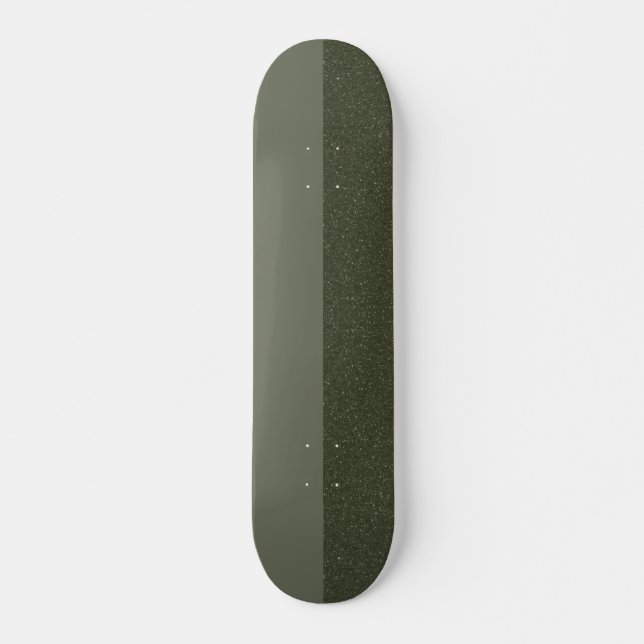 Split Moss Green Skateboard Deck – Customisable (Front)