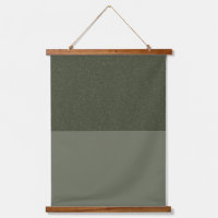 Split Moss Green Tapestry With Wood Top - Custom