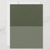 Split Moss Green Texture Custom Invitation