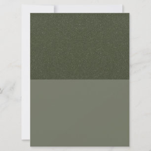 Split Moss Green Texture Custom Invitation