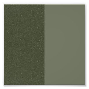 Split Moss Green Textured Square Poster (Custom)