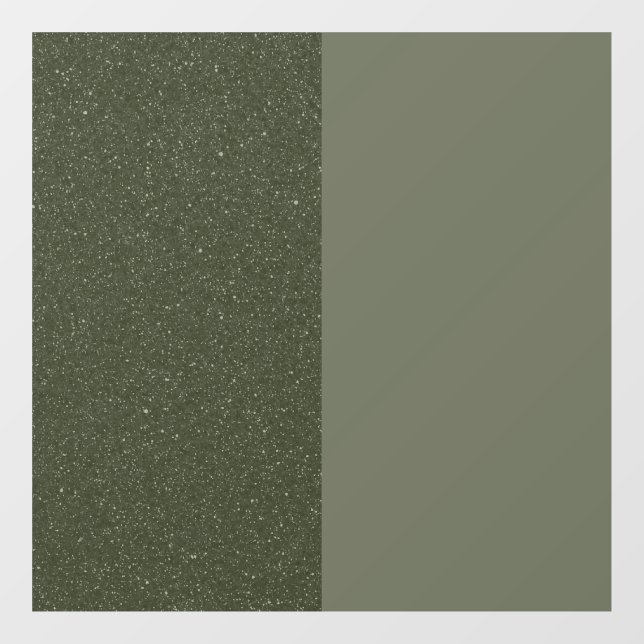Split Moss Green Window Cling – Textured & Smooth (Sheet)