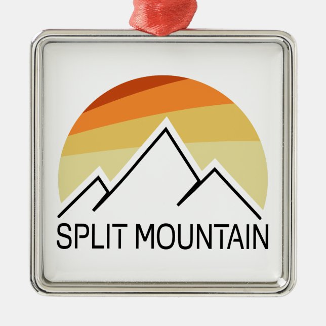 Split Mountain California Retro Metal Tree Decoration (Front)