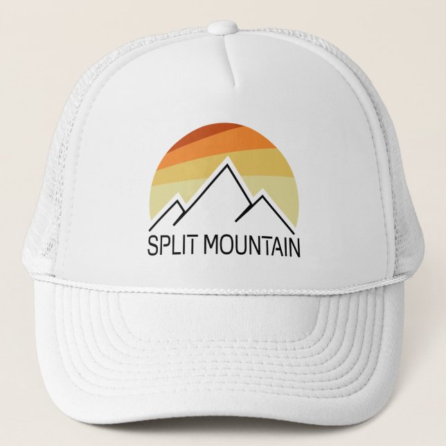 Split Mountain California Retro Trucker Hat (Front)