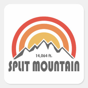 Split Mountain California Square Sticker