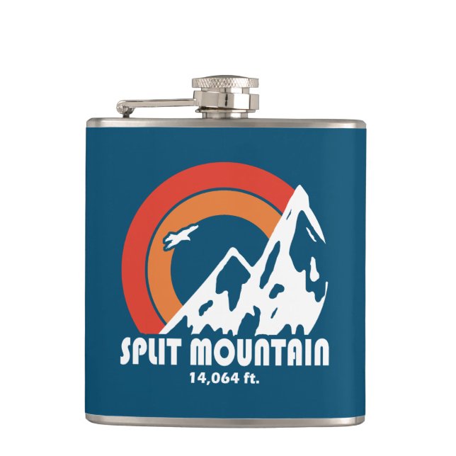 Split Mountain California Sun Eagle Hip Flask (Front)