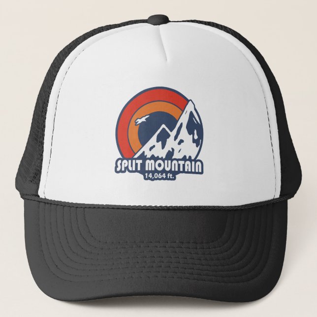 Split Mountain California Sun Eagle Trucker Hat (Front)