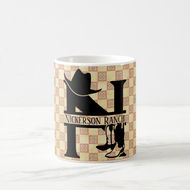 Split 'N' Cowboy Monogram Coffee Mug (Center)