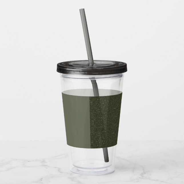Split-Noise Moss Green Acrylic Tumbler – Customise (Left)