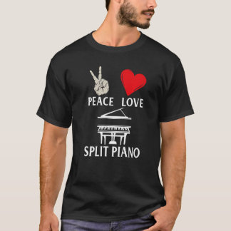 Split Piano Musical Instrument Pianists Split Pian T-Shirt