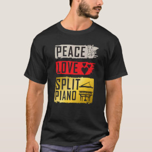Split Piano Musical Instrument Pianists Split Pian T-Shirt