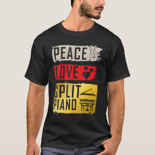 Split Piano Musical Instrument Pianists Split Pian T-Shirt