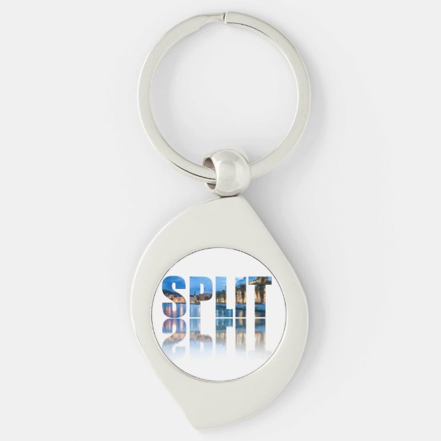 Split promenade text in Croatia Key Ring (Front)