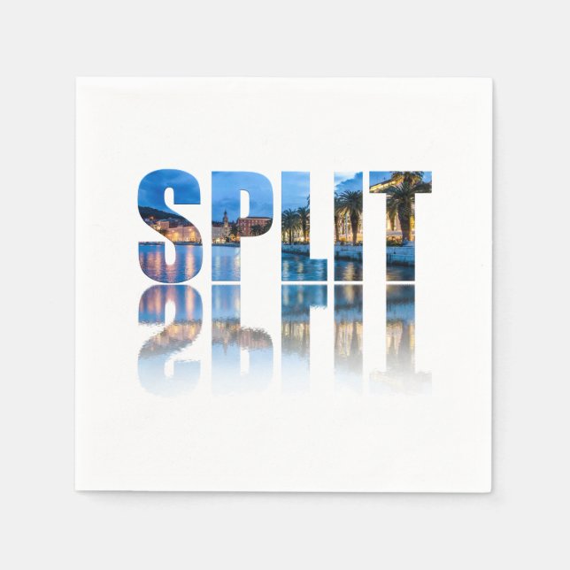 Split promenade text in Croatia Napkin (Front)