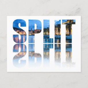 Split promenade text in Croatia Postcard