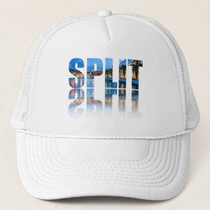 Split promenade text in Croatia Trucker Hat