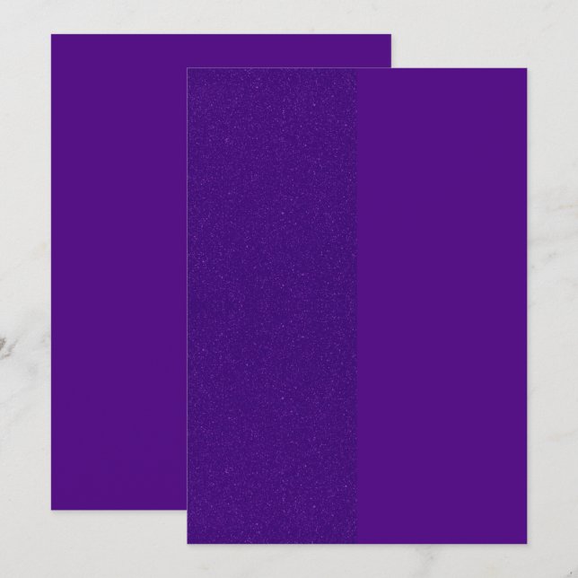 Split Purple Flat Announcement Card – Customisable (Front/Back)