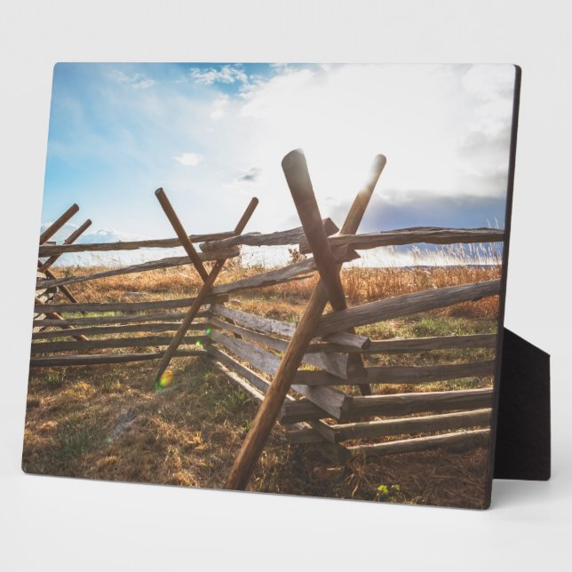 Split Rail Fence at Gettysburg Plaque (Side)