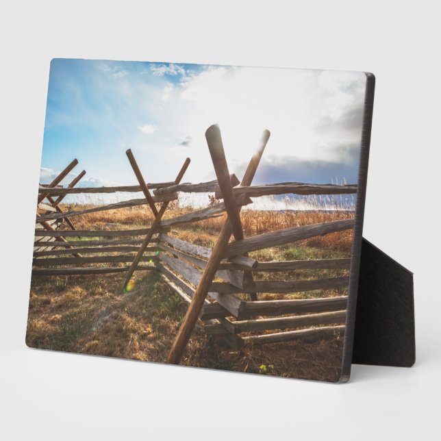 Split Rail Fence at Gettysburg Plaque (Side)
