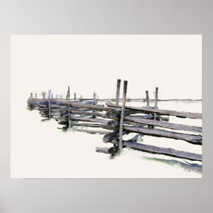 Split Rail Fence Poster