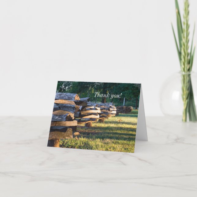 Split Rail Fence Thank You Card (Front)
