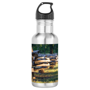 Split Rail Fence Water Bottle
