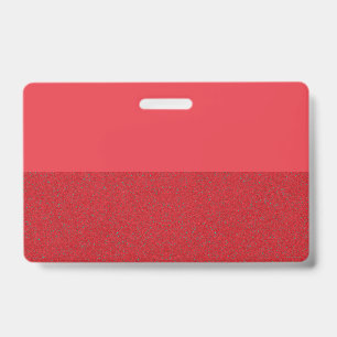 Split Red Custom Name Badge ID Tag