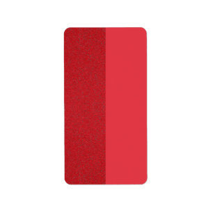 Split Red Return Address Label – Texture + Matte
