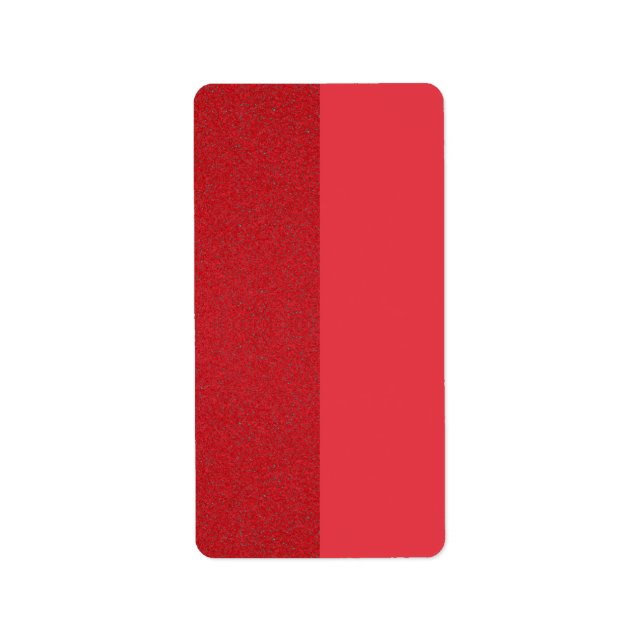 Split Red Return Address Label – Texture + Matte (Front)